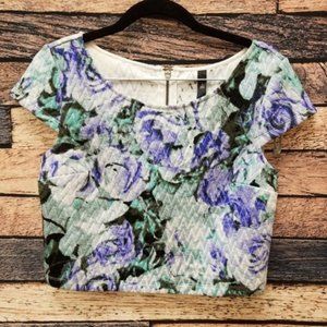 Floral Quilted Crop Top